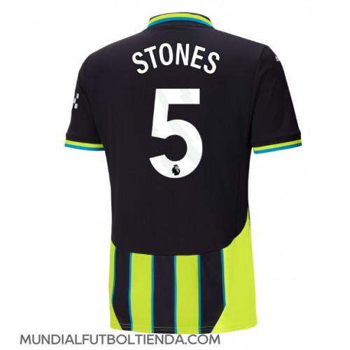 Camiseta Manchester City John Stones #5 Segunda Equipación Replica 2024-25 mangas cortas